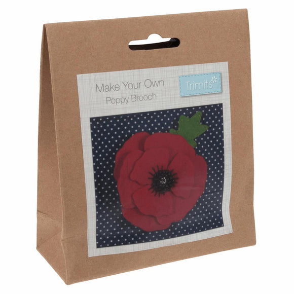 Trimits Make Your Own Felt Poppy Kit - Remembrance Broach 