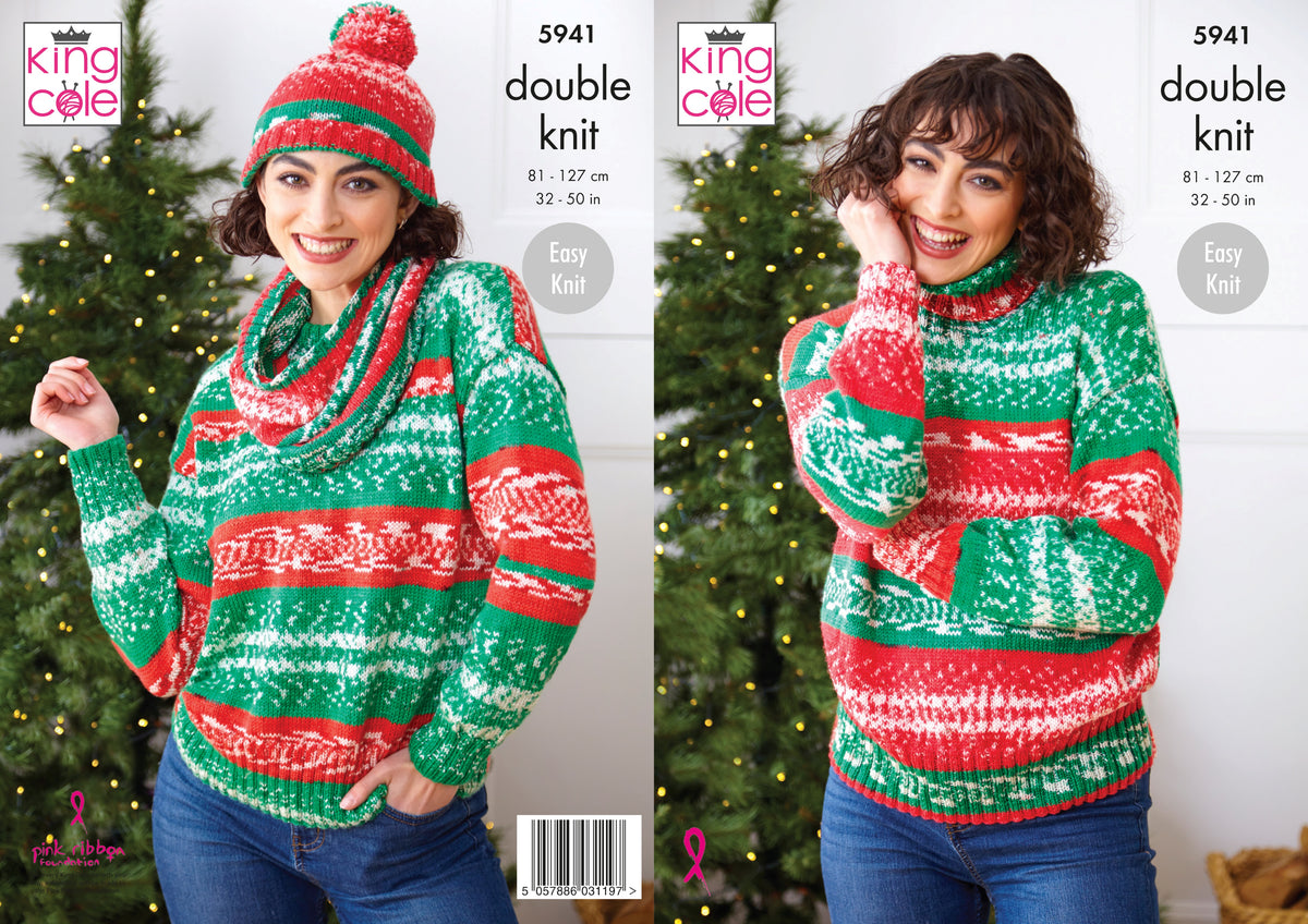 King Cole Schemi A Maglia Facili – Coperta, Calze E Copriborsa Acqua Calda (5942) – Istruzioni In Inglese
