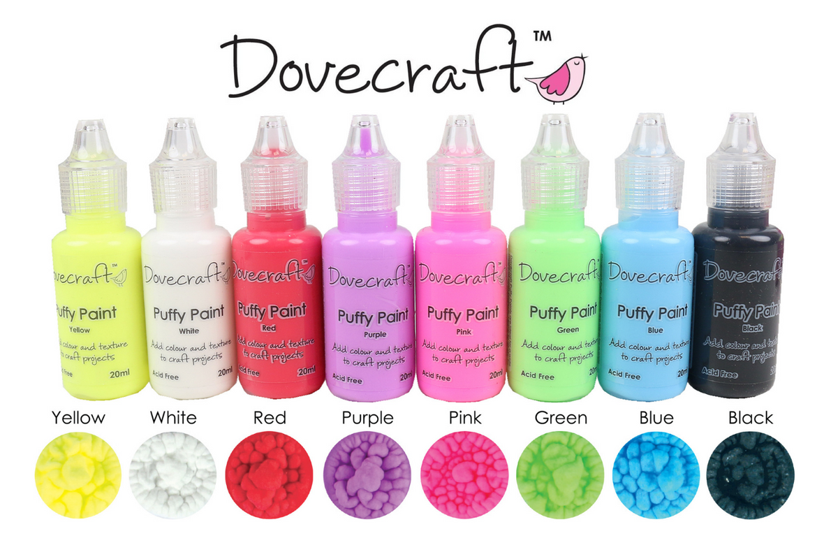 Dovecraft Puffy Paints Pack of 8 X 20ml Simply Sew Crafty™ 
