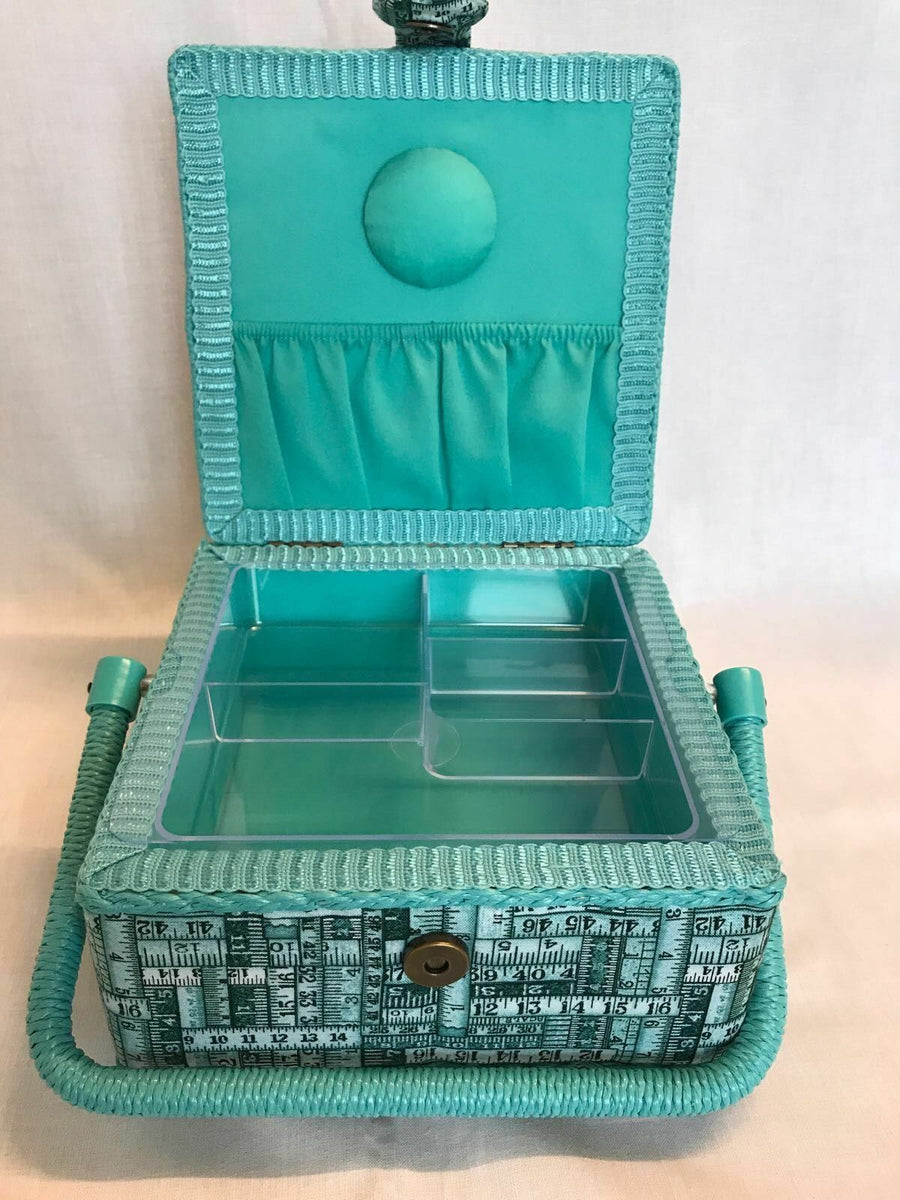 Small Sewing Basket Blue/Red Sewing SewProCrafts Ltd