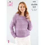King Cole Pattern Cardigan and Sweater knitted in Bamboo Cotton DK 6336
