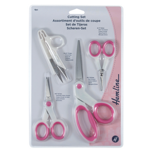 Hemline 4pc Cutting Set - Pink & White