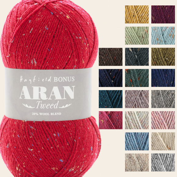 Sirdar Hayfield Bonus Aran Tweed 400g - All Colours