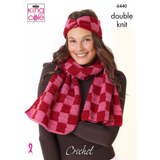 King Cole Pattern Ladies Accessories crocheted in Orchard DK 6440