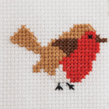 Trimits Counted Cross Stitch Kit: Christmas Greetings Card: Robin