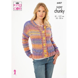 King Cole Pattern Ladies Sweater and Cardign knitted in Explorer Super Chunky 6407