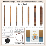 KnitPro Ginger Cubics Circular Interchangeable Needles 10cm/13cm Sets 