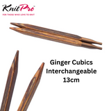 KnitPro Ginger Cubics Circular Interchangeable Needles 13cm : All Sizes