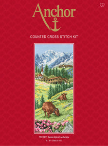 Counted Cross Stitch Kit: Swiss Alpine Landscape