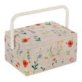 HobbyGift Medium Sewing Box - Embroidered: Wildflowers