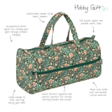 HobbyGift Morris Green Floral Knitting Bag
