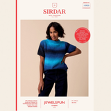 Sirdar Jewelspun Ombre Aran Knitting Pattern – 10920 Colour Go Round Sweater