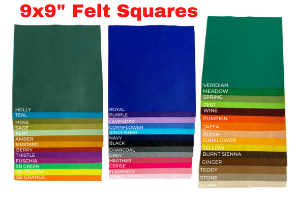 Craft Felt Plain Square 9