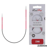 KnitPro Zing Fixed Circular Needles Asymmetrical 25cm: All Sizes 2mm - 5mm