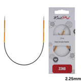 KnitPro Zing Fixed Circular Needles 22.5cm: All Sizes 2mm - 5mm