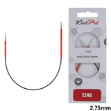 KnitPro Zing Fixed Circular Needles Asymmetrical 25cm: All Sizes 2mm - 5mm