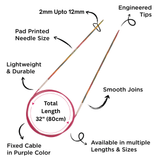 KnitPro Symfonie2 Fixed Circular Needles 80cm: All Sizes 