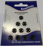 Snap Fasteners Poppers Press Studs Metal Plastic Small Medium Large Black Silver