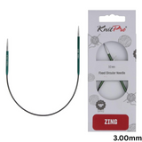 KnitPro Zing Fixed Circular Needles Asymmetrical 25cm: All Sizes 2mm - 5mm
