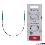 KnitPro Zing Fixed Circular Needles 22.5cm: All Sizes 2mm - 5mm