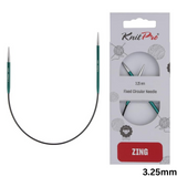 KnitPro Zing Fixed Circular Needles Asymmetrical 25cm: All Sizes 2mm - 5mm