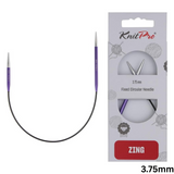 KnitPro Zing Fixed Circular Needles Asymmetrical 25cm: All Sizes 2mm - 5mm