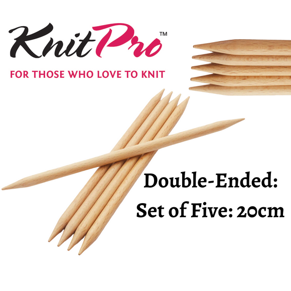 KnitPro Basix : Knitting Pins: Double-Ended: Sets of Five: 20cm