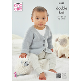 King Cole Pattern Baby Cardigans knitted in Little Lamb DK 6548
