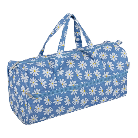 HobbyGift Knitting Bag: Denim Daisies