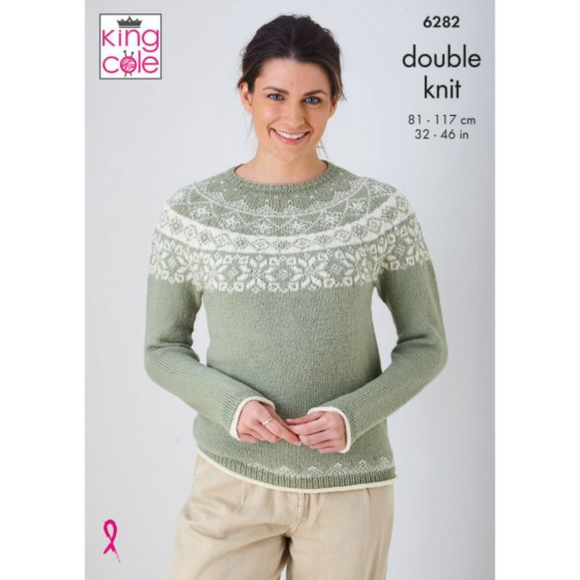 King Cole Pattern Sweaters knitted in Luxury Merino DK 6282