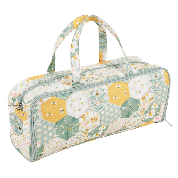 HobbyGift Knitting Bag with Pin Case: Patchwork Bee