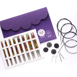 KnitPro Interchangeable Circular Knitting Needle Tips Deluxe Sets, 3.50-8.00mm