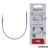 KnitPro Zing Fixed Circular Needles Asymmetrical 25cm: All Sizes 2mm - 5mm