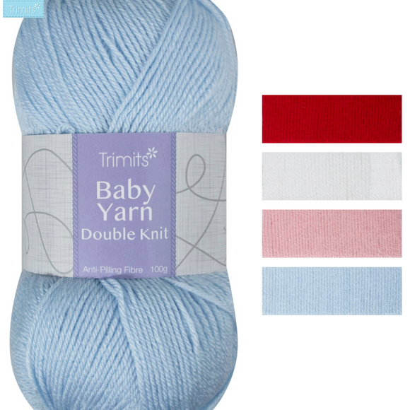 Trimits Knitting Yarn Baby DK 100g - All Shades