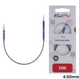 KnitPro Zing Fixed Circular Needles Asymmetrical 25cm: All Sizes 2mm - 5mm