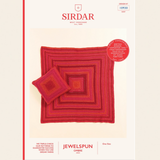 Sirdar Jewelspun Ombre Aran Crochet Pattern – 10930 Blanket and Cushion