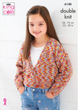 King Cole Knitting Pattern Cardigan and Tabard - Knitted in Jitterbug DK 6140