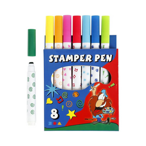 Creativ Stamp Markers, assorted colours, 8 pc/ 1 pack