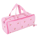 HobbyGift Knitting Craft bag with Pin Storage - Embroidered Cherries