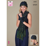 King Cole Pattern Ladies Accessories knitted in Firefly Aran 6450
