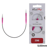 KnitPro Zing Fixed Circular Needles Asymmetrical 25cm: All Sizes 2mm - 5mm