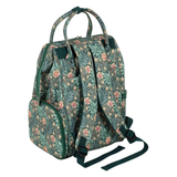 HobbyGift Morris Green Floral Craft Storage Backpack