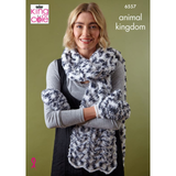 King Cole Pattern Accessories knitted in Animal Kingdom 6557