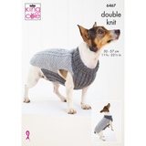 King Cole Pattern Dog Coats knitted in Pricewise DK 6467