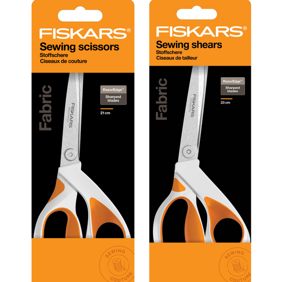 FISKARS Premium Fabric RazorEdge Dressmaking Scissors Soft - Choice of 2 Sizes
