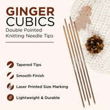 KnitPro Ginger Cubics Double Pointed Needles 15cm : All Sizes