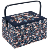 HobbyGift Sewing Box (L): Embroidered: Blossom Birds