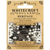 Whitecroft Heritage Pearl Craft Pins Various Colours 40mm x 0.58mm