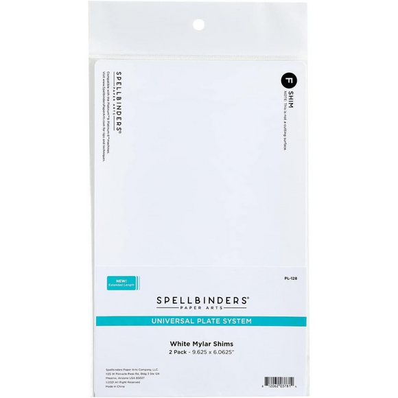 Spellbinders - Universal Plate System Collection - Mylar Shim - White - 2 Pack