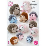King Cole Pattern Hedgehogs knitted in Velveteen 9209